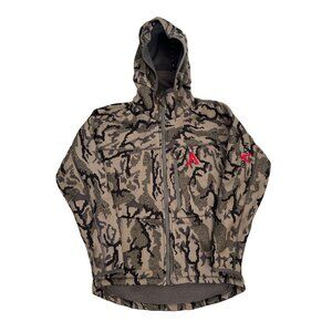 Braken Mens Camo Hooded Jacket W/ Fleece Lining Full Zip Medium Designed By Hunt